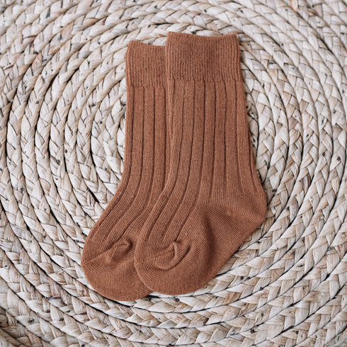 llb-standard-knee-high-socks Little Love Bug - Sophia's Style-Kids Shoes-size-Oatmeal-