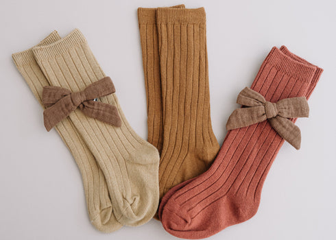 llb-standard-knee-high-socks Little Love Bug - Sophia's Style-Kids Shoes-size-White-