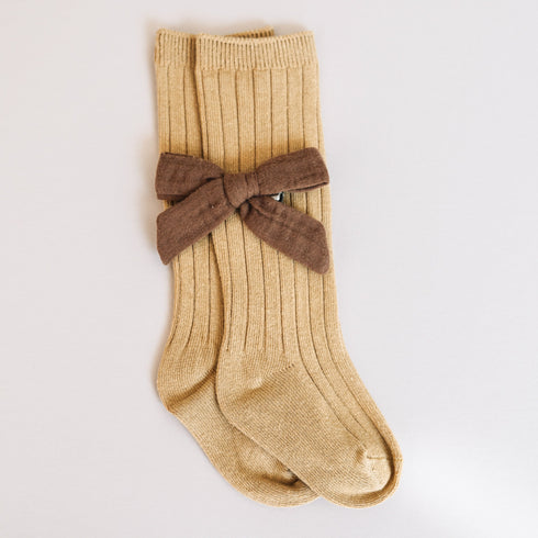 llb-standard-knee-high-socks Little Love Bug - Sophia's Style-Kids Shoes-size-Root Beer-