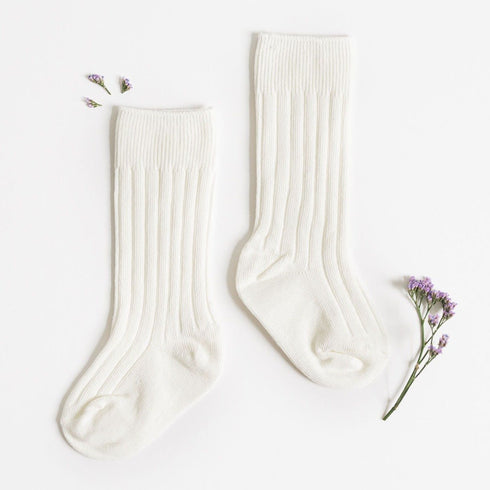 llb-standard-knee-high-socks Little Love Bug - Sophia's Style-Kids Shoes-size-White-