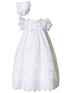 Baby Girls White Jada Christening Gown Newborn-24M - SophiasStyle.com