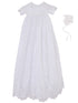 Baby Girls White Lillian Christening Gown Newborn-24M - SophiasStyle.com