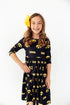 iowa-black-tigerhawk-3-4-sleeve-pocket-twirl-dress-sophias-styleTwirl Pocket Dress 3/4-1