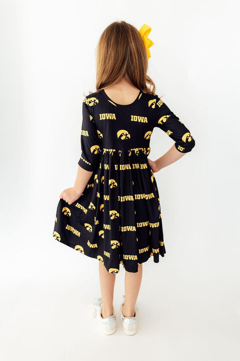 iowa-black-tigerhawk-3-4-sleeve-pocket-twirl-dress-sophias-style-3