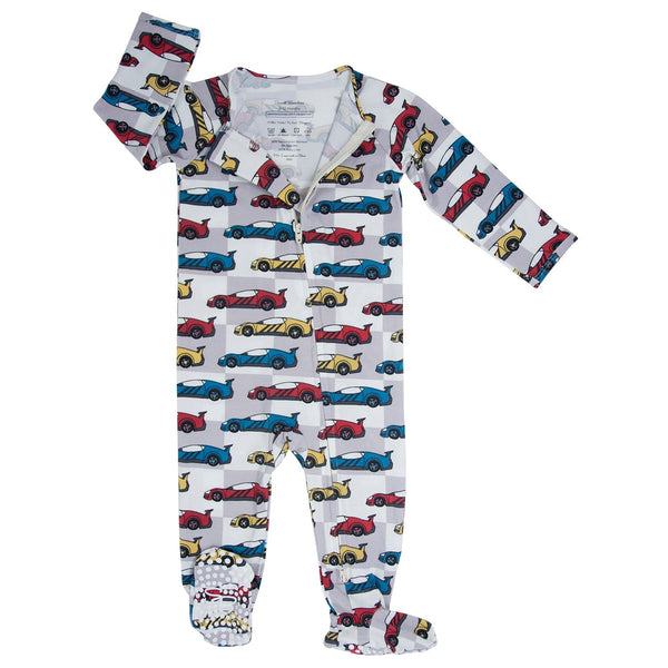 matchbox-cars-zipper-footie Sweet Bamboo - Sophia's StyleFooties-1