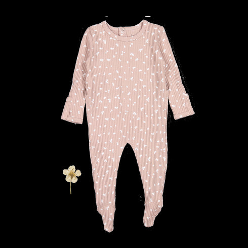 the-printed-romper-mauve-petal Lovely Littles - Sophia's StyleBack Snap Romper-1
