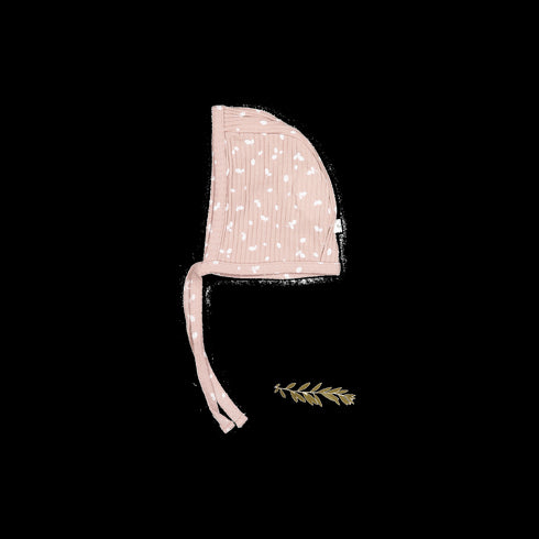 the-printed-bonnet-mauve-petal Lovely Littles - Sophia's StyleBonnet-1