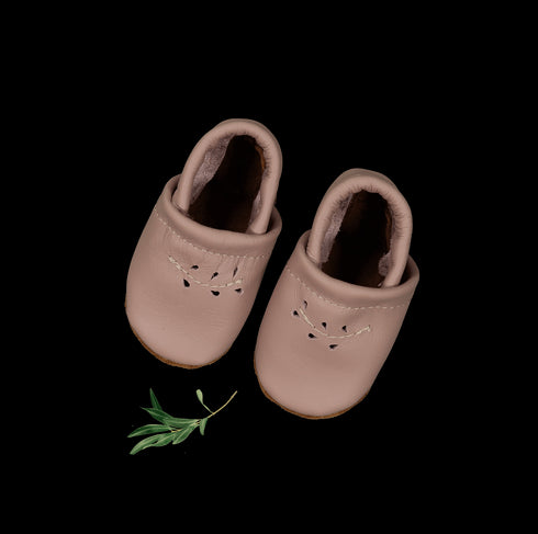 the-leather-mocc-mauve Lovely Littles - Sophia's StyleShoes-1