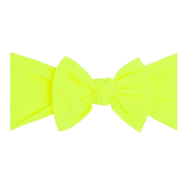 knot-neon-safety-yellow Baby Bling Bows clips headbands - Sophia's StyleKNOT-