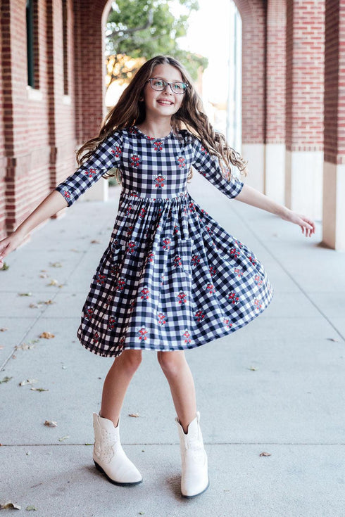 texas-tech-plaid-raider-red-3-4-sleeve-pocket-twirl-dress-Sophia's Style-4