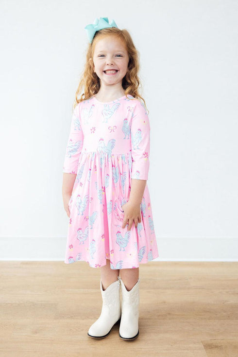 little-miss-chickie-3-4-sleeve-pocket-twirl-dress Mila & Rose - Sophia's Style-4