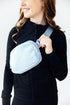 Light Blue Fleece Belt Bag
