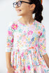 field-of-flowers-3-4-sleeve-pocket-twirl-dress Mila & Rose - Sophia's StyleTwirl Pocket Dress 3/4-1