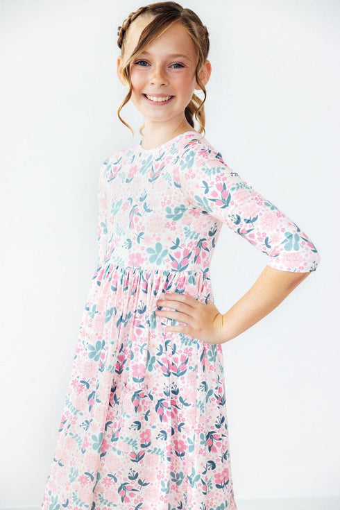 softly-blooming-3-4-sleeve-pocket-twirl-dress Mila & Rose - Sophia's Style-3