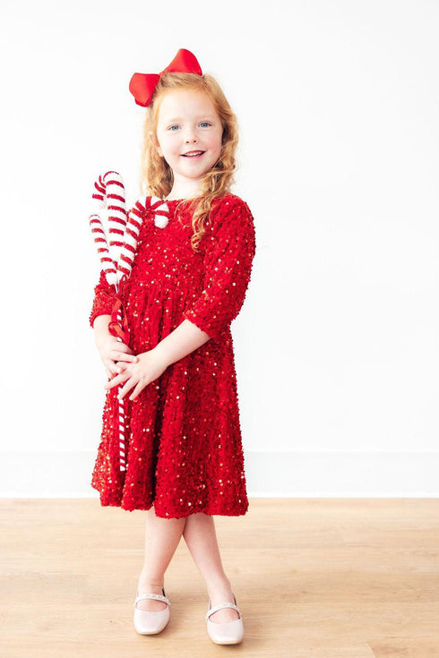 red-velvet-sequin-dress Mila & Rose - Sophia's Style-4