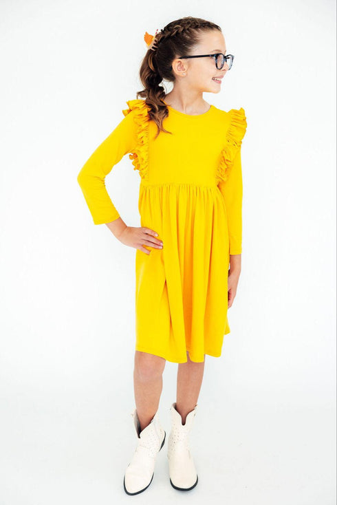 mustard-l-s-ruffle-twirl-dress Mila & Rose - Sophia's Style-2