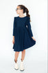 navy-l-s-ruffle-twirl-dress Mila & Rose - Sophia's StyleTwirl Ruffle Dress L/S-1