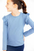 dusty-blue-l-s-ruffle-tee Mila & Rose - Sophia's StyleRuffle Tee L/S-1