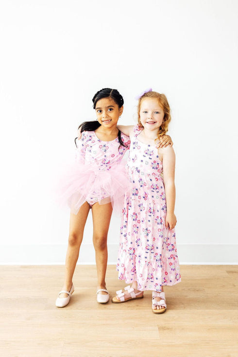retro-daydream-3-4-sleeve-tutu-leotard Mila & Rose - Sophia's Style-4