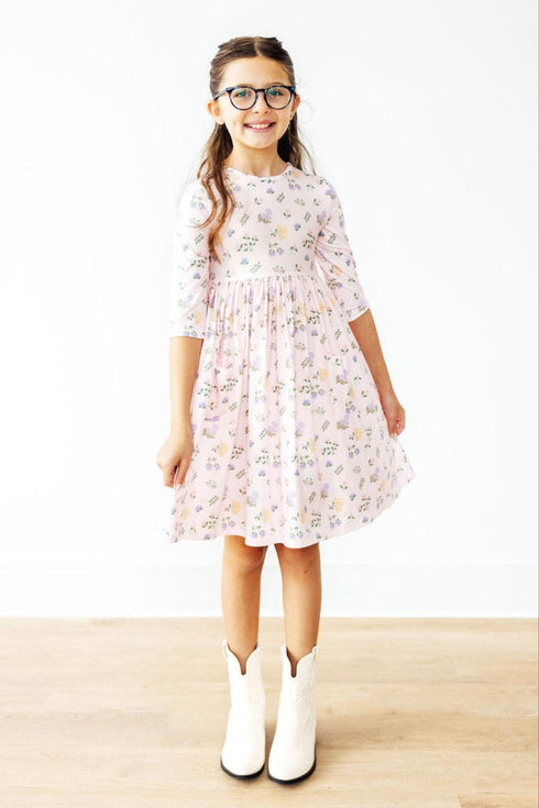 pastel-petals-3-4-sleeve-pocket-twirl-dress Mila & Rose - Sophia's Style-2