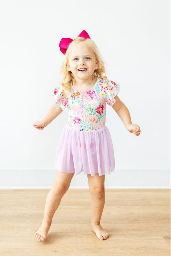 field-of-flowers-s-s-twirl-leotard Mila & Rose - Sophia's StyleTwirl Leotard S/S - Mesh Skirt-1
