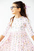 pastel-petals-3-4-sleeve-pocket-twirl-dress Mila & Rose - Sophia's StyleTwirl Pocket Dress 3/4-1