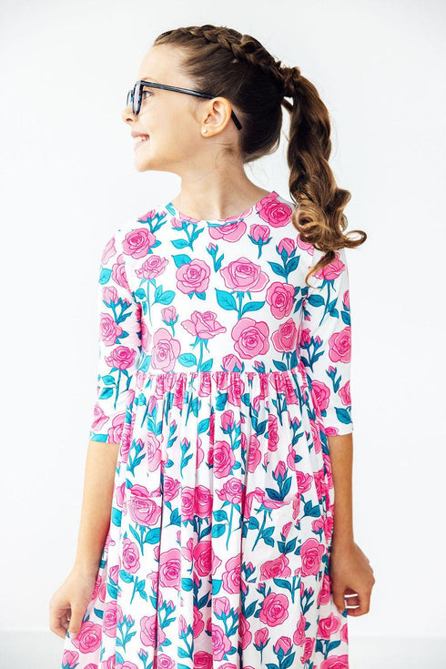 garden-glow-3-4-sleeve-pocket-twirl-dress Mila & Rose - Sophia's Style-3