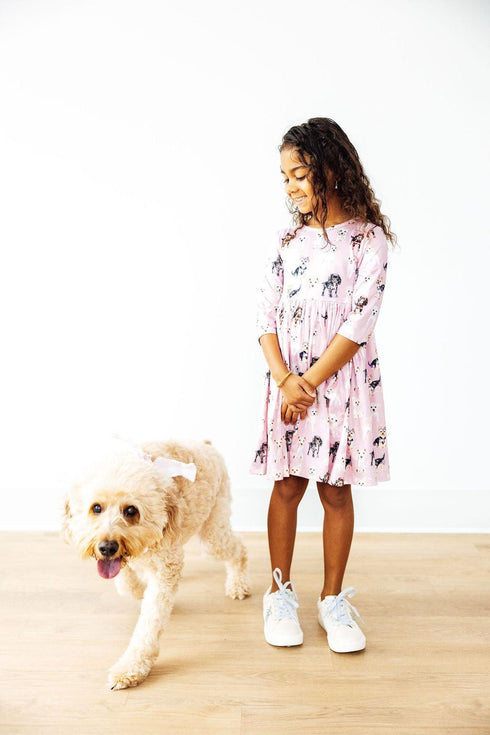 puppy-kisses-3-4-sleeve-pocket-twirl-dress Mila & Rose - Sophia's Style-4