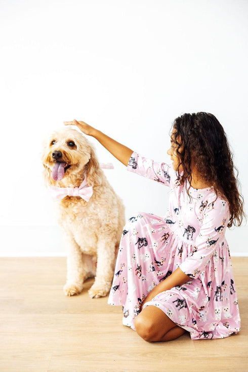 puppy-kisses-3-4-sleeve-pocket-twirl-dress Mila & Rose - Sophia's Style-5