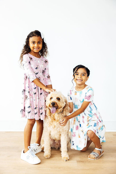 puppy-kisses-3-4-sleeve-pocket-twirl-dress Mila & Rose - Sophia's Style-3