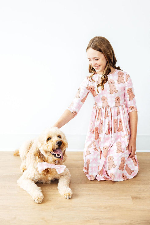 goldendoodle-3-4-sleeve-pocket-twirl-dress Mila & Rose - Sophia's Style-3