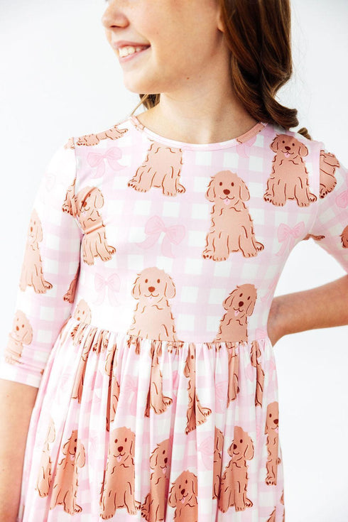 goldendoodle-3-4-sleeve-pocket-twirl-dress Mila & Rose - Sophia's Style-2
