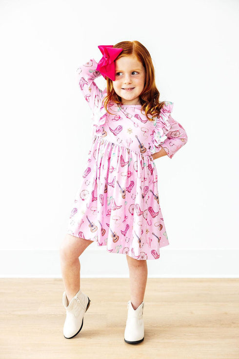boot-scootin-3-4-sleeve-ruffle-twirl-dress Mila & Rose - Sophia's Style-5