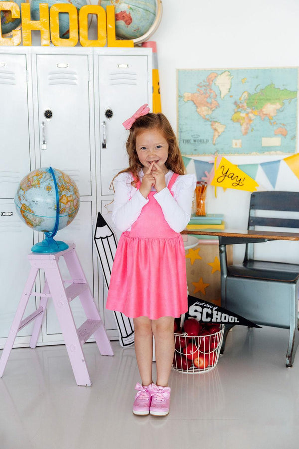 neon-pink-faux-suede-pinafore-mila-rose-sophias-stylePinafore-1