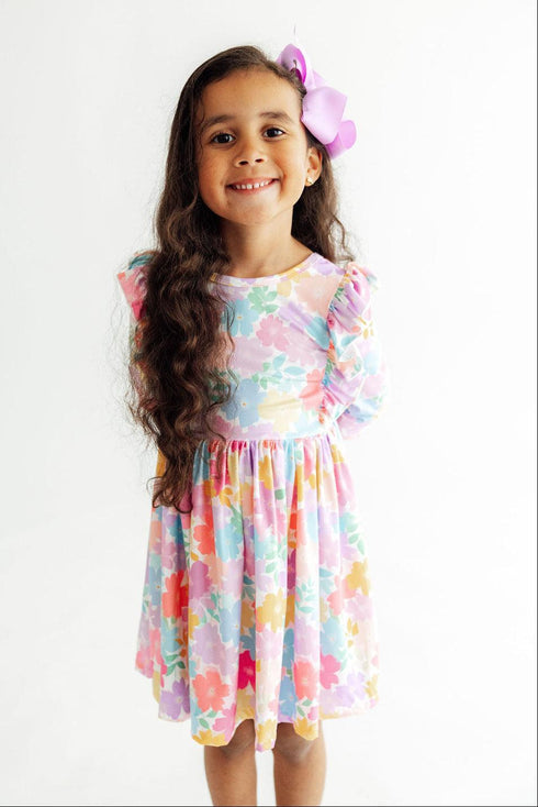 colorful-carnations-3-4-sleeve-ruffle-twirl-dress-sophias-style-3