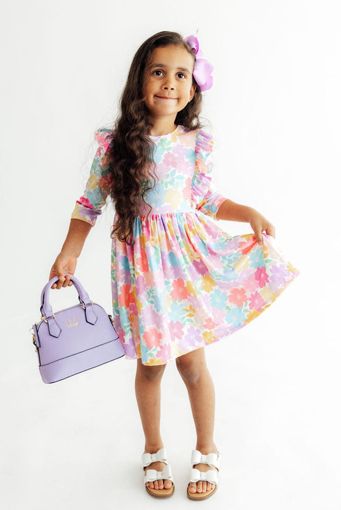 colorful-carnations-3-4-sleeve-ruffle-twirl-dress-sophias-style-5