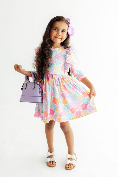 colorful-carnations-3-4-sleeve-ruffle-twirl-dress-sophias-styleTwirl Ruffle Dress 3/4-1