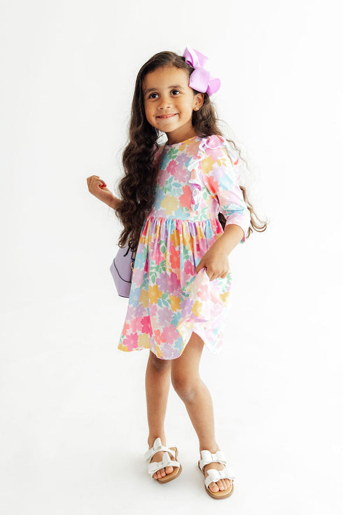 colorful-carnations-3-4-sleeve-ruffle-twirl-dress-sophias-style-6