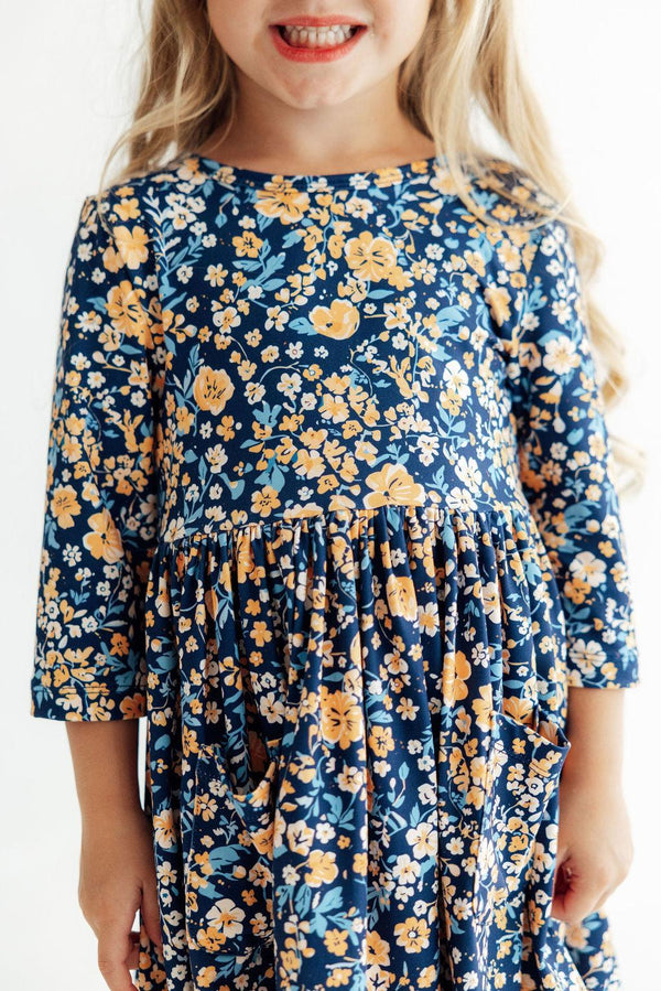 marigold-moon-3-4-sleeve-pocket-twirl-dress-mila-rose-sophias-styleTwirl Pocket Dress 3/4-1