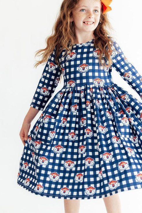 auburn-plaid-aubie-3-4-sleeve-pocket-twirl-dress-sophias-style-3