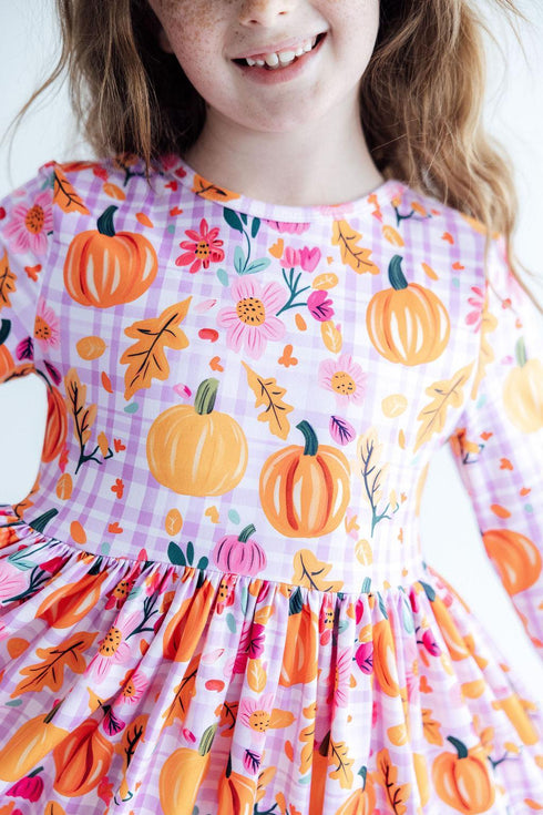 pumpkin-party-3-4-sleeve-pocket-twirl-dress-sophias-styleTwirl Pocket Dress 3/4-1