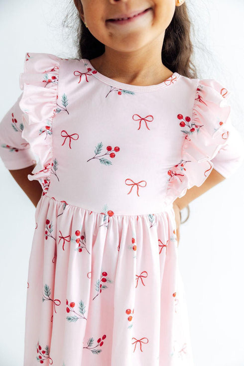 winter-berries-3-4-sleeve-ruffle-twirl-dress-mila-rose-sophias-styleTwirl Dress - 3/4 - Ruffle-1