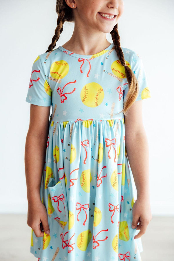 softball-sweetie-s-s-pocket-twirl-dress Mila & Rose - Sophia's StyleTwirl Pocket Dress S/S-1