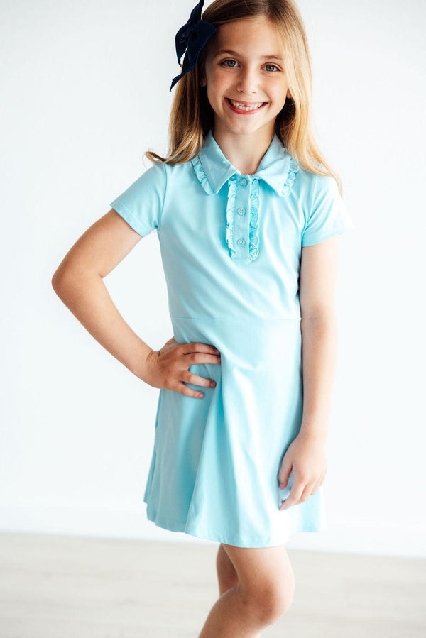 bluebird-s-s-polo-dress Mila & Rose - Sophia's StyleS/S Polo Dress-1