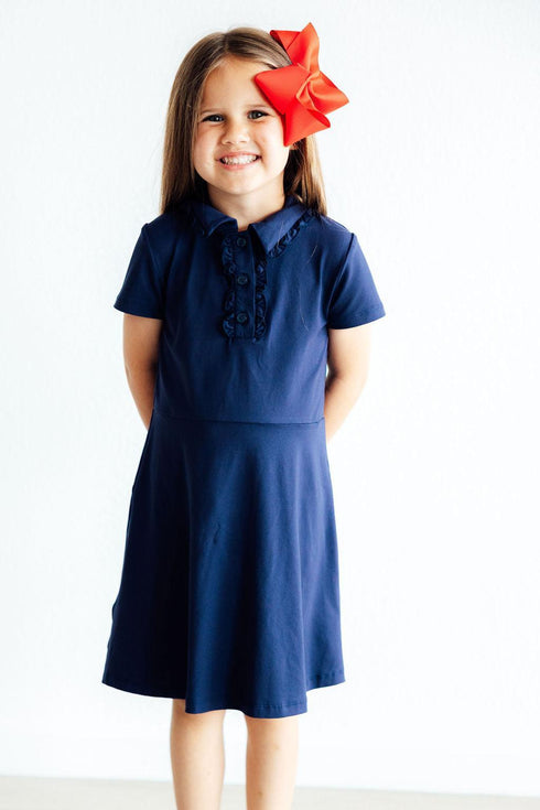 navy-s-s-polo-dress Mila & Rose - Sophia's StyleS/S Polo Dress-1