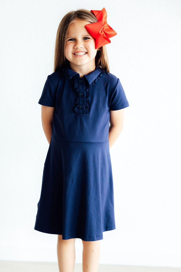 navy-s-s-polo-dress Mila & Rose - Sophia's StyleS/S Polo Dress-1