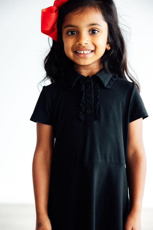 black-s-s-polo-dress Mila & Rose - Sophia's Style-2
