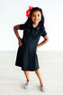 black-s-s-polo-dress Mila & Rose - Sophia's StyleS/S Polo Dress-1