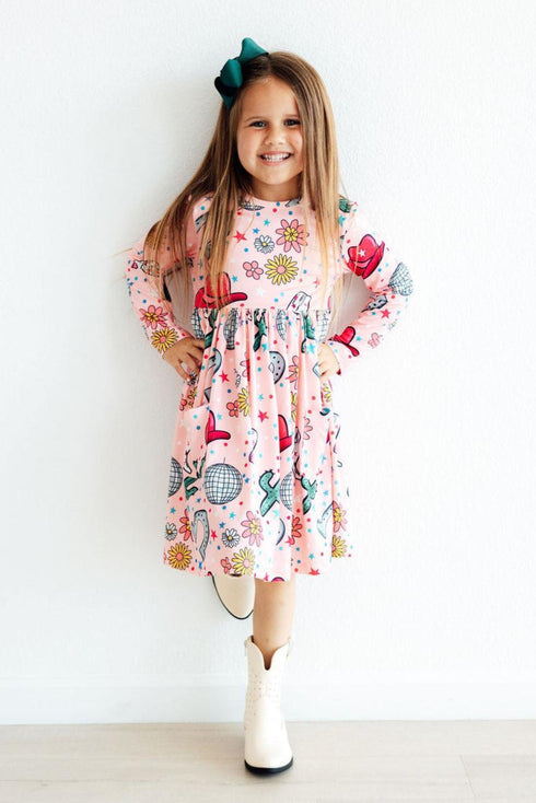 boots-bling-l-s-pocket-twirl-dress Mila & Rose - Sophia's StyleTwirl Dress - Pocket - L/S-1