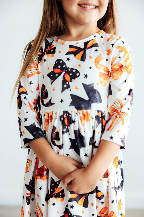 trick-or-twirl-3-4-sleeve-pocket-twirl-dress Mila & Rose - Sophia's StyleTwirl Pocket Dress 3/4-1